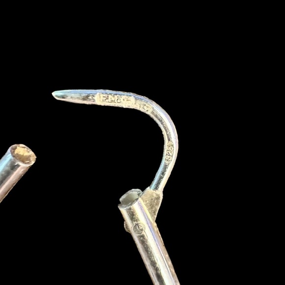 VTG | Signed Sterling Silver Geometric Rhombus Dangle Earrings​ - Picture 4 of 4